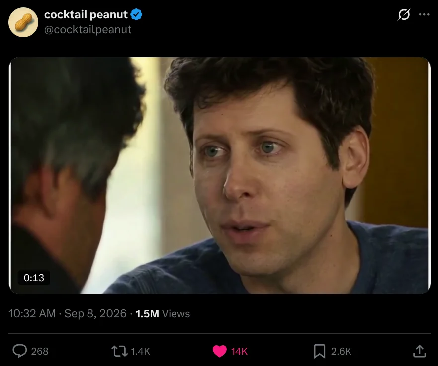 @cocktailpeanut on X: two AI CEOs dropped into a film scene with Viggle-Animate - 1.5M views, 14K likes